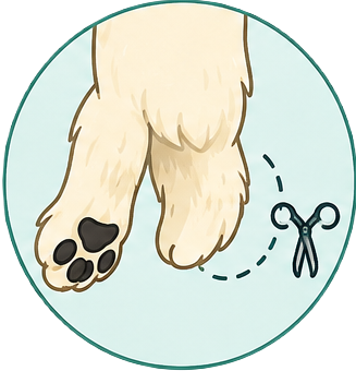 Under paws and sanitary trim
